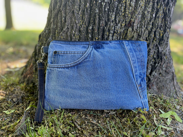 Minimalist Denim Pouch