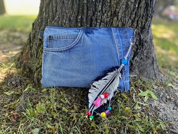 Minimalist Denim Pouch