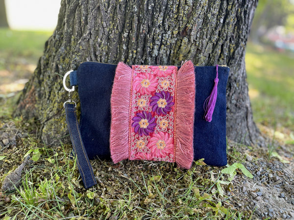 Boho Flower Girl Pouch