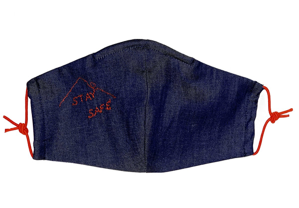 Men's Denim Mask with Custom Embroidery