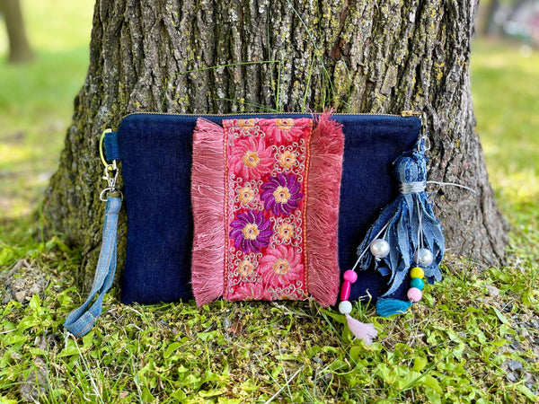 Boho Flower Girl Pouch