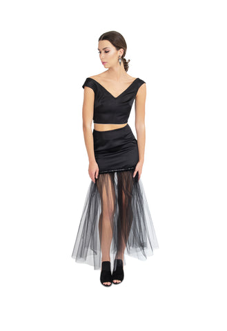 Black Flare Skirt